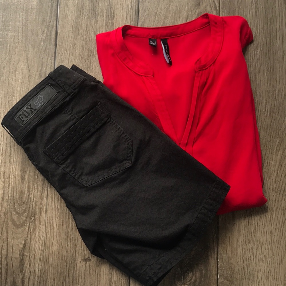 Fox black shorts size 3